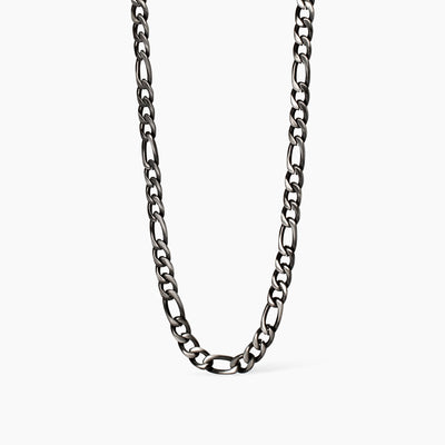 Collana 2Jewels Acciaio 316L PVD Nero Catena Figaro