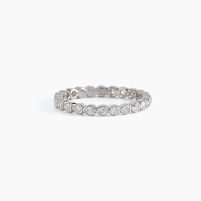 Anello Mabina Pensiero Stupendo Zirconi a Cuore Argento