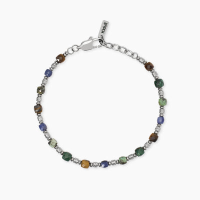 Bracciale Kidult Style Acciaio con Pietre Multicolore