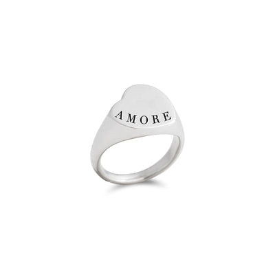 Anello Rubinia Mignolo Cuore Obliquo Argento 925