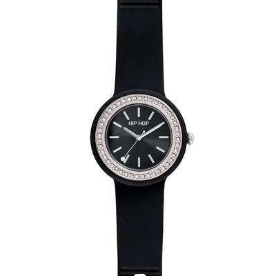 Orologio Hip Hop Hero.DOT Bezel Glam Crystal Black Cassa 34mm