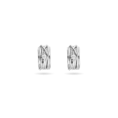 Orecchini Rubinia Filodellavita Mini Oro Bianco 9kt e Diamanti