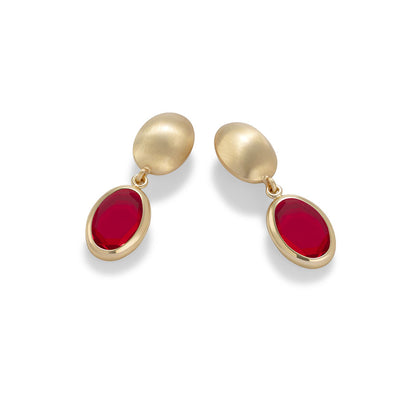 Orecchini Aquaforte Caramelle Ovali Argento Rosso H4180413 | ARVIMO Gioielli