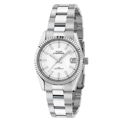 Orologio Capital Toujours Donna Acciaio Quadrante Bianco 32mm