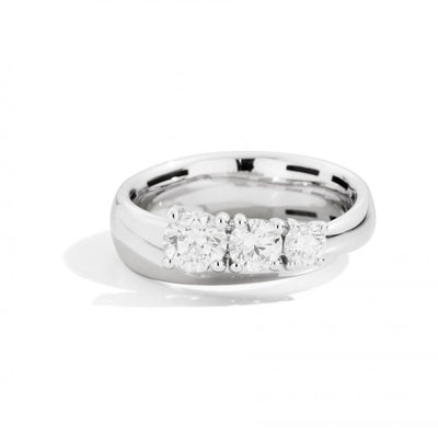 Anello Trilogy Recarlo in Oro Bianco Eternity