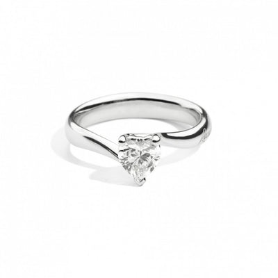 Anello Recarlo Solitario in Oro Bianco Anniversary Love