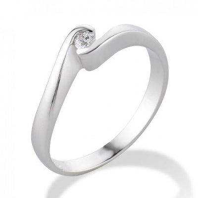 Solitario Gemoro Argento 925 con Diamante