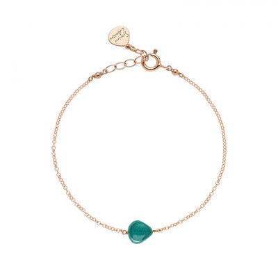 Bracciale Rosso Prezioso Argento 925 Semino D'amore Tormalina Verde