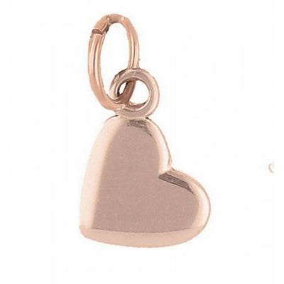 Sigillo Cuore per Bracciale Tbar 10 Mm in Oro Rosa 9kt