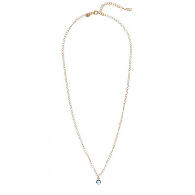 Girocollo Alisia in argento 925 placcato oro 18K con zirconi blu