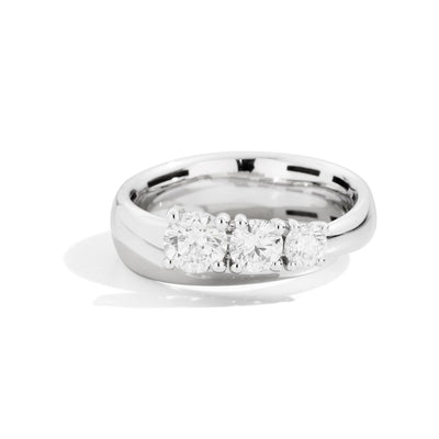 Anello Trilogy Recarlo Eternity in Oro Bianco R02TS001/042-14 | ARVIMO Gioielli