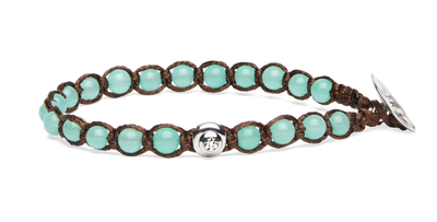 Bracciale Tamashii Essenza Agata Verde Menta Chiara Argento 925