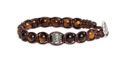 Bracciale Tamashii Occhio di Tigre Ruota della Preghiera 6 mm