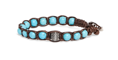 Bracciale Tamashii Turchese Ruota della Preghiera 6 mm