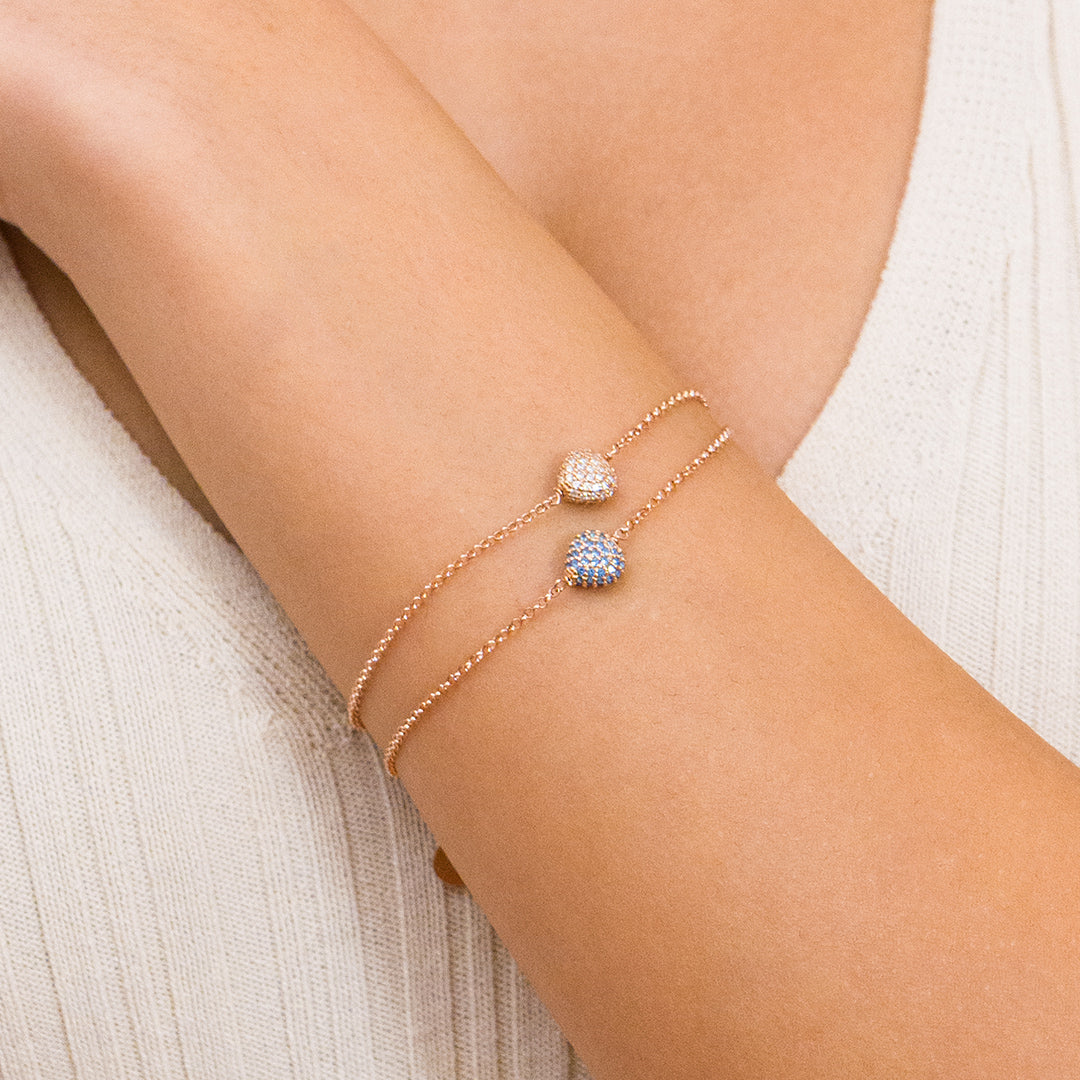 Bracciale Rosso Prezioso Argento 925 Semino D'amore Sparkling Pure White