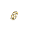 Anello Ti Sento Milano Signature Argento Dorato con Zirconi