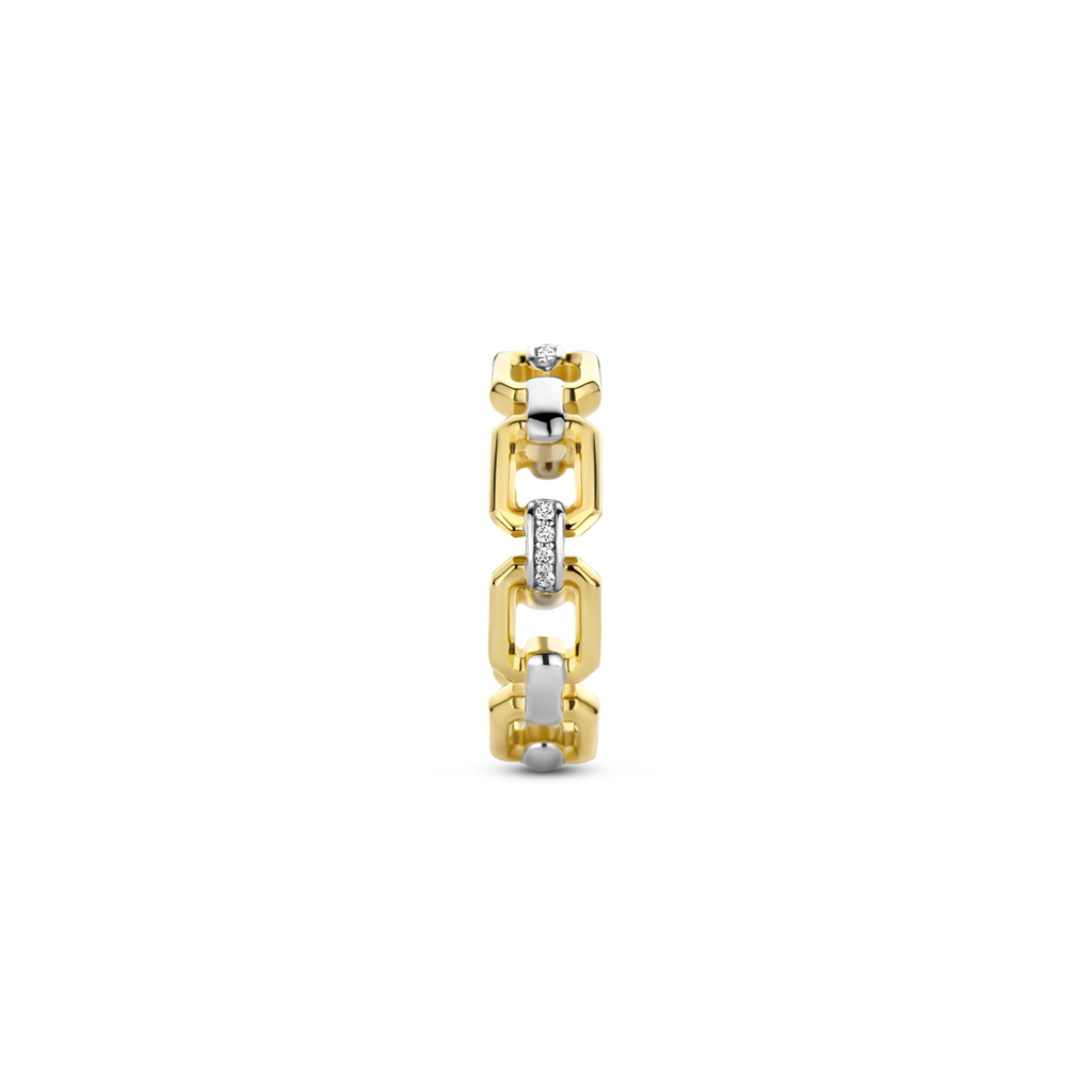 Anello Ti Sento Milano Signature Argento Dorato con Zirconi