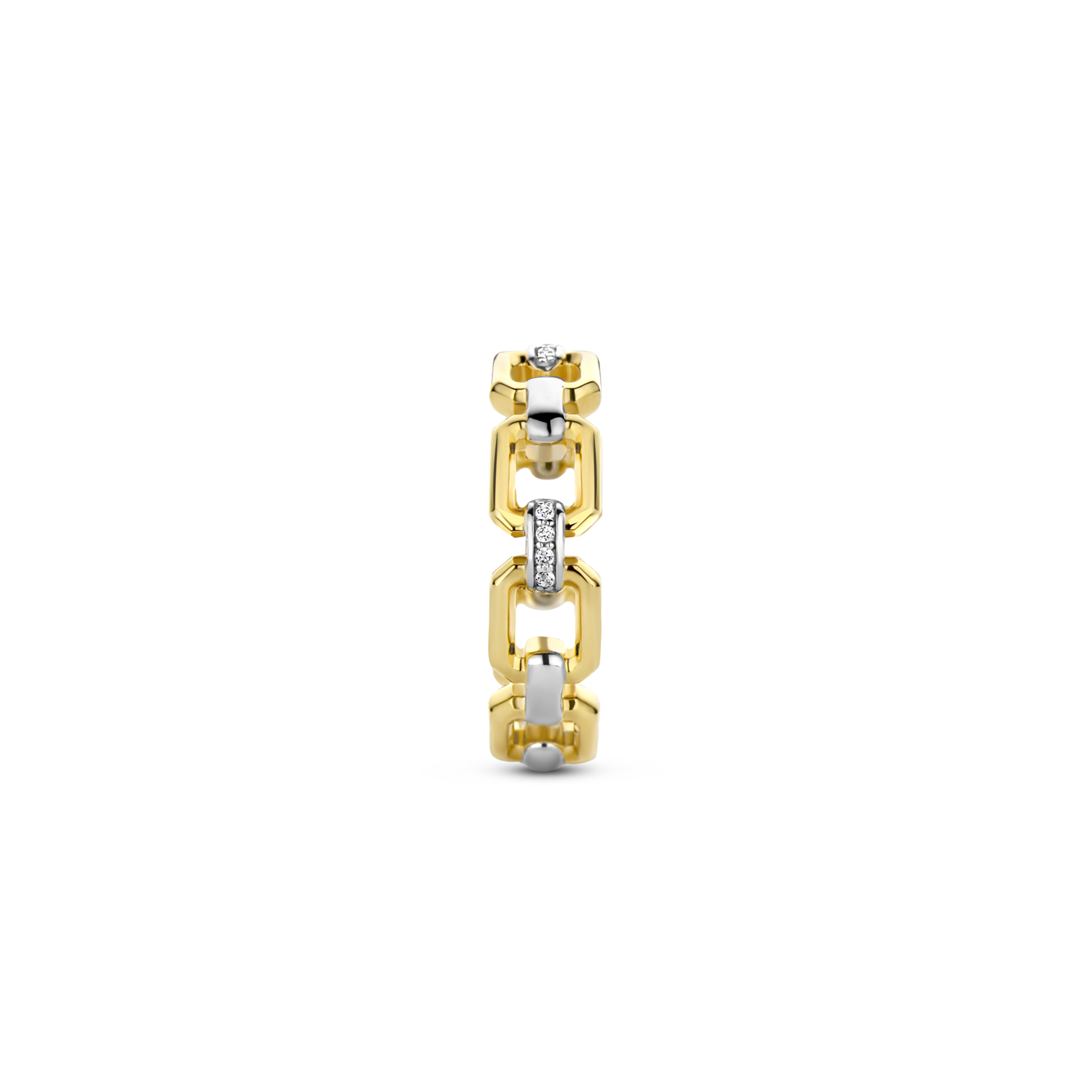 Anello Ti Sento Milano Signature Argento Dorato con Zirconi