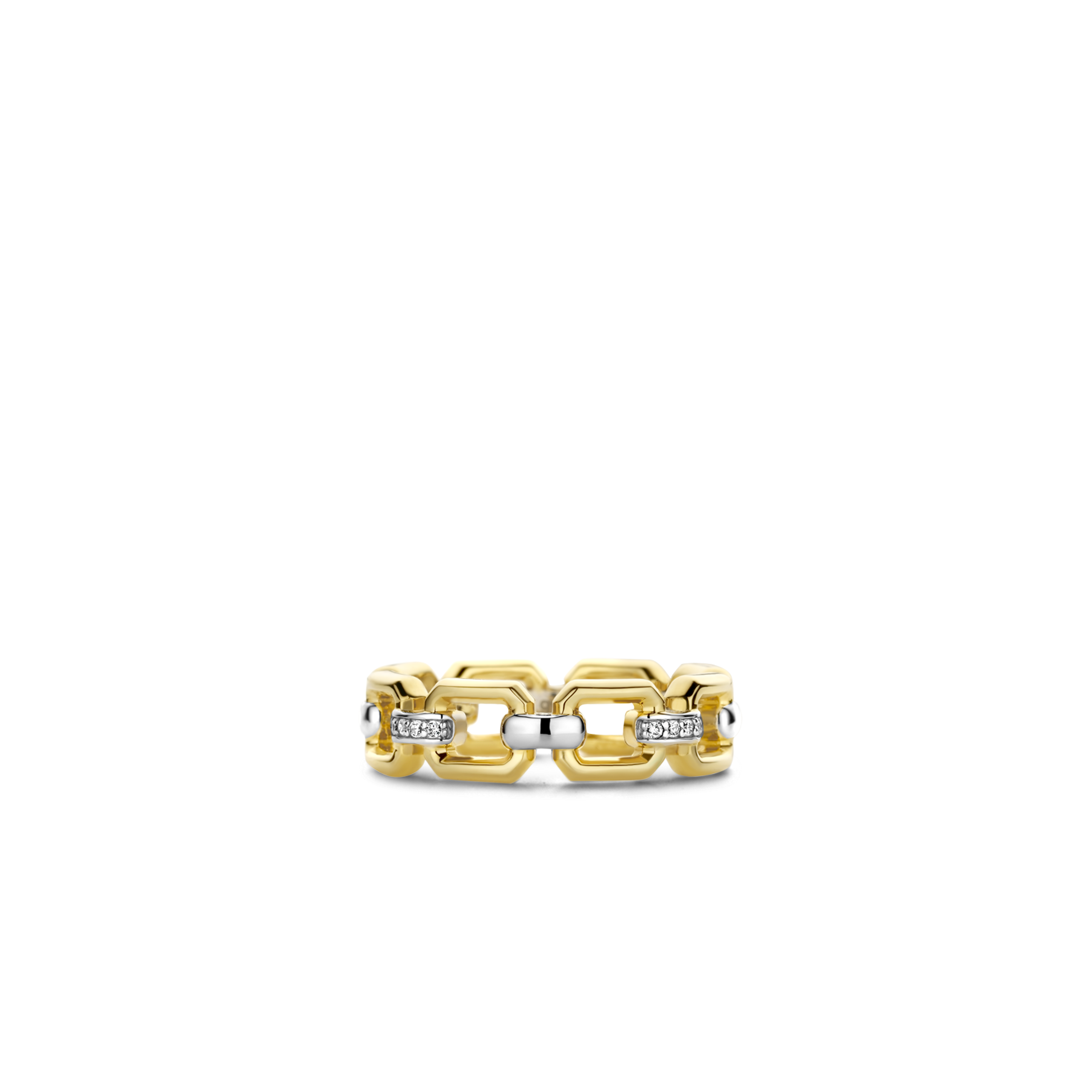 Anello Ti Sento Milano Signature Argento Dorato con Zirconi
