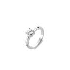 Anello Ti Sento Milano Solitario Zircone Argento Rodiato