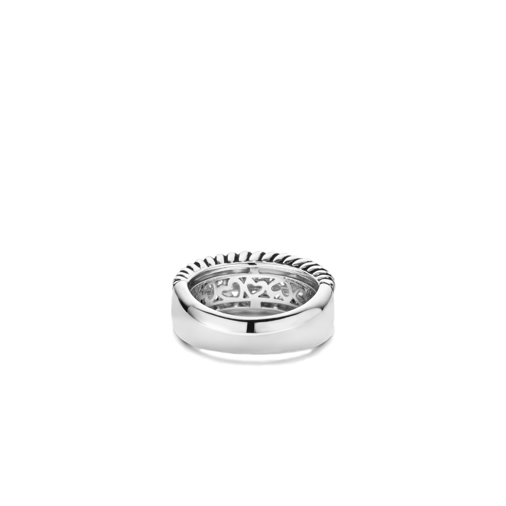 Anello Ti Sento Milano Argento Rodiato Struttura a Strati