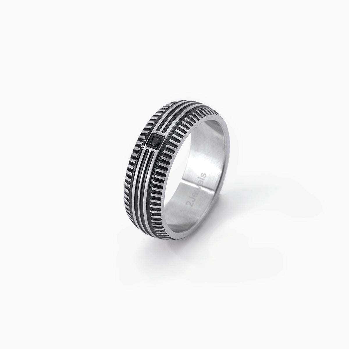 Anello Uomo 2Jewels Fedina Acciaio con Zircone Nero