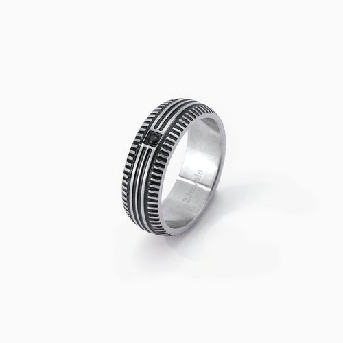 Anello Uomo 2Jewels Fedina Acciaio con Zircone Nero
