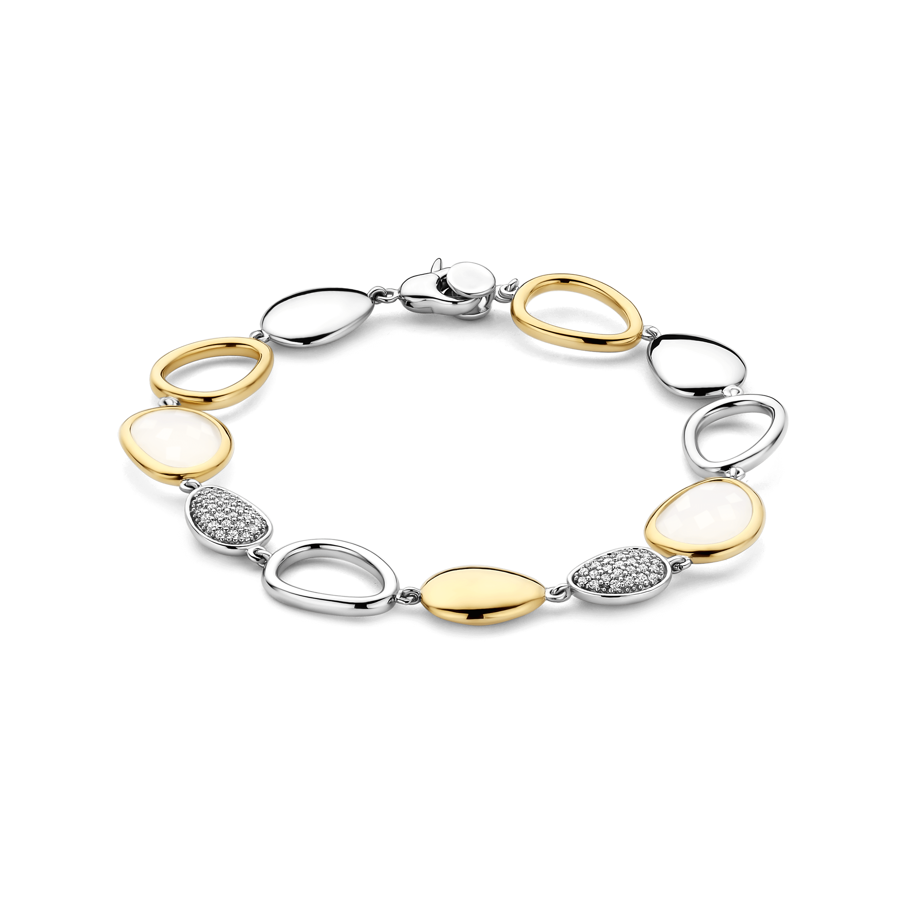 Bracciale Ti Sento Milano Argento Bicolore con Pietre e Zirconi
