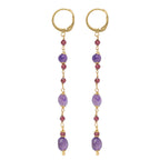 Orecchini Rosso Prezioso The Secret Garden Labirinto Argento 925 Ametista