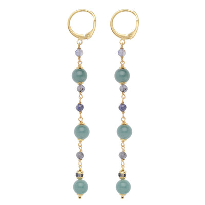 Orecchini Rosso Prezioso The Secret Garden Labirinto Argento 925 Giada