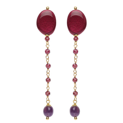 Orecchini Rosso Prezioso The Secret Garden Belvedere Argento 925 Karkadè