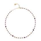 Girocollo Rosso Prezioso The Secret Garden Labirinto Argento 925 Ametista