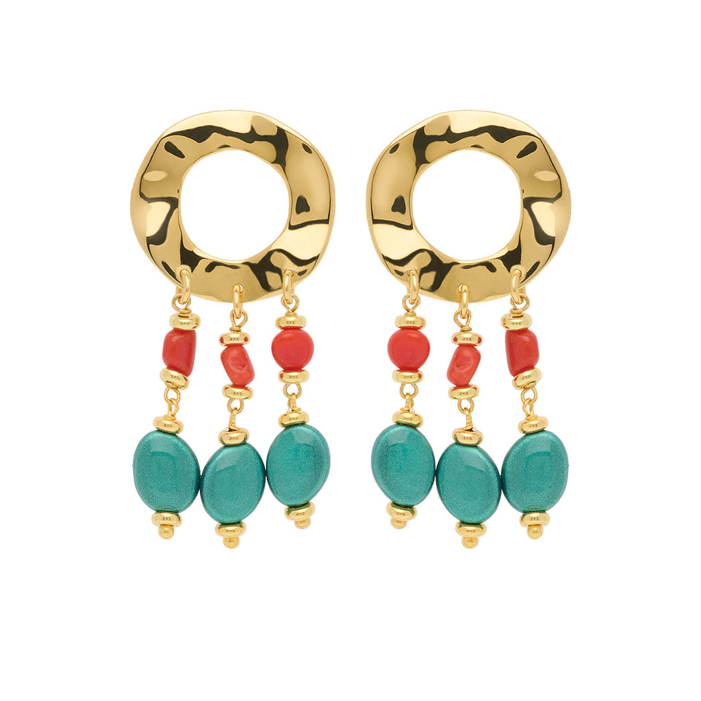 Orecchini Rosso Prezioso Argento Flare