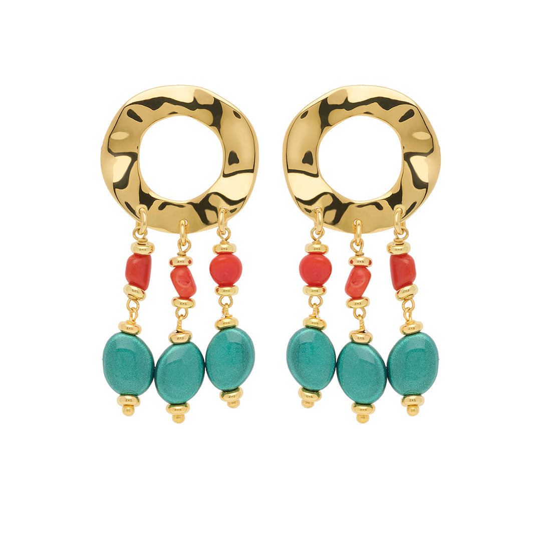 Orecchini Rosso Prezioso Argento Flare