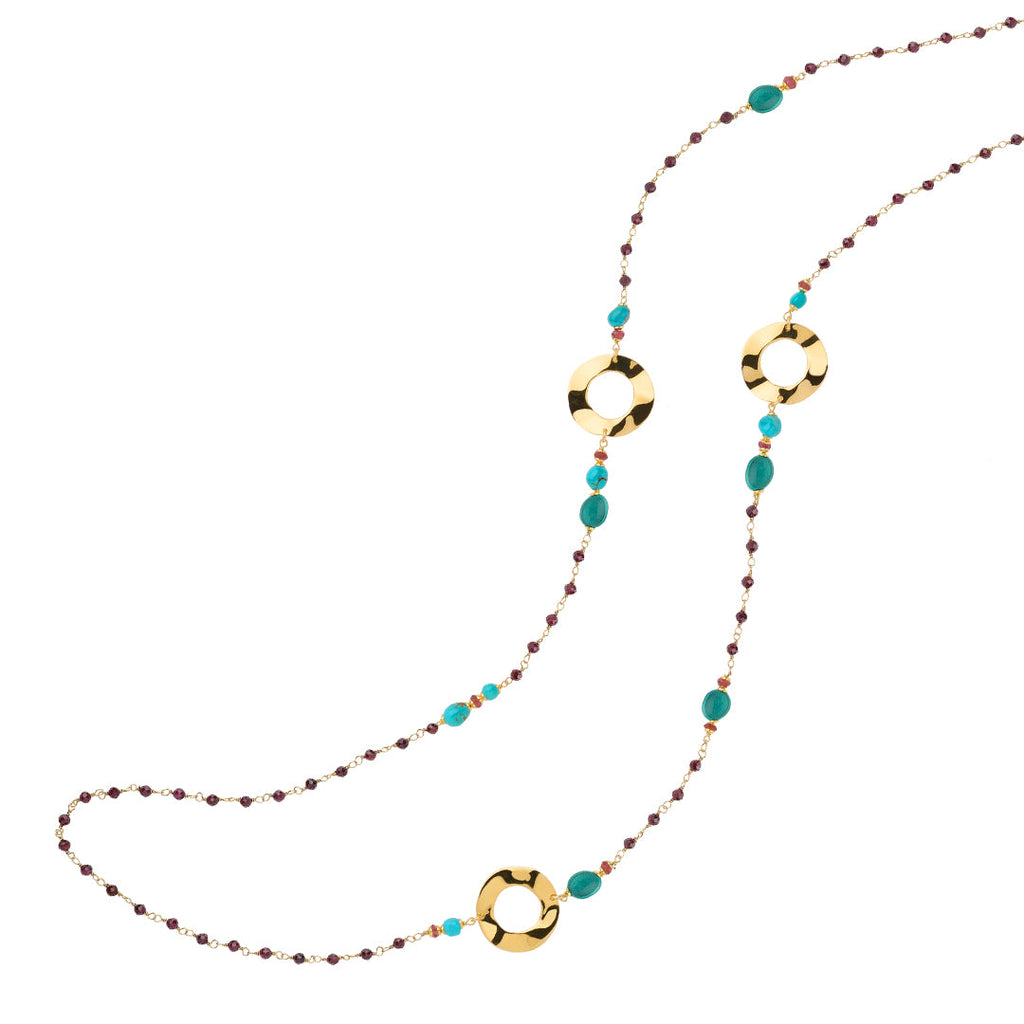 Collana Rosso Prezioso Argento 925 Halo