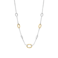 Collana Ti Sento Milano Argento Bicolore con Ovale di Zirconi