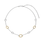 Collana Ti Sento Milano Argento Bicolore con Ovale di Zirconi