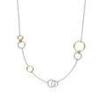 Collana Ti Sento Milano Argento Bicolore ad Anelli Intrecciati