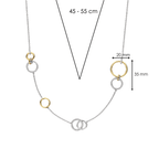 Collana Ti Sento Milano Argento Bicolore ad Anelli Intrecciati
