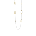 Collana Lunga Ti Sento Milano Argento Bicolore con Madreperla