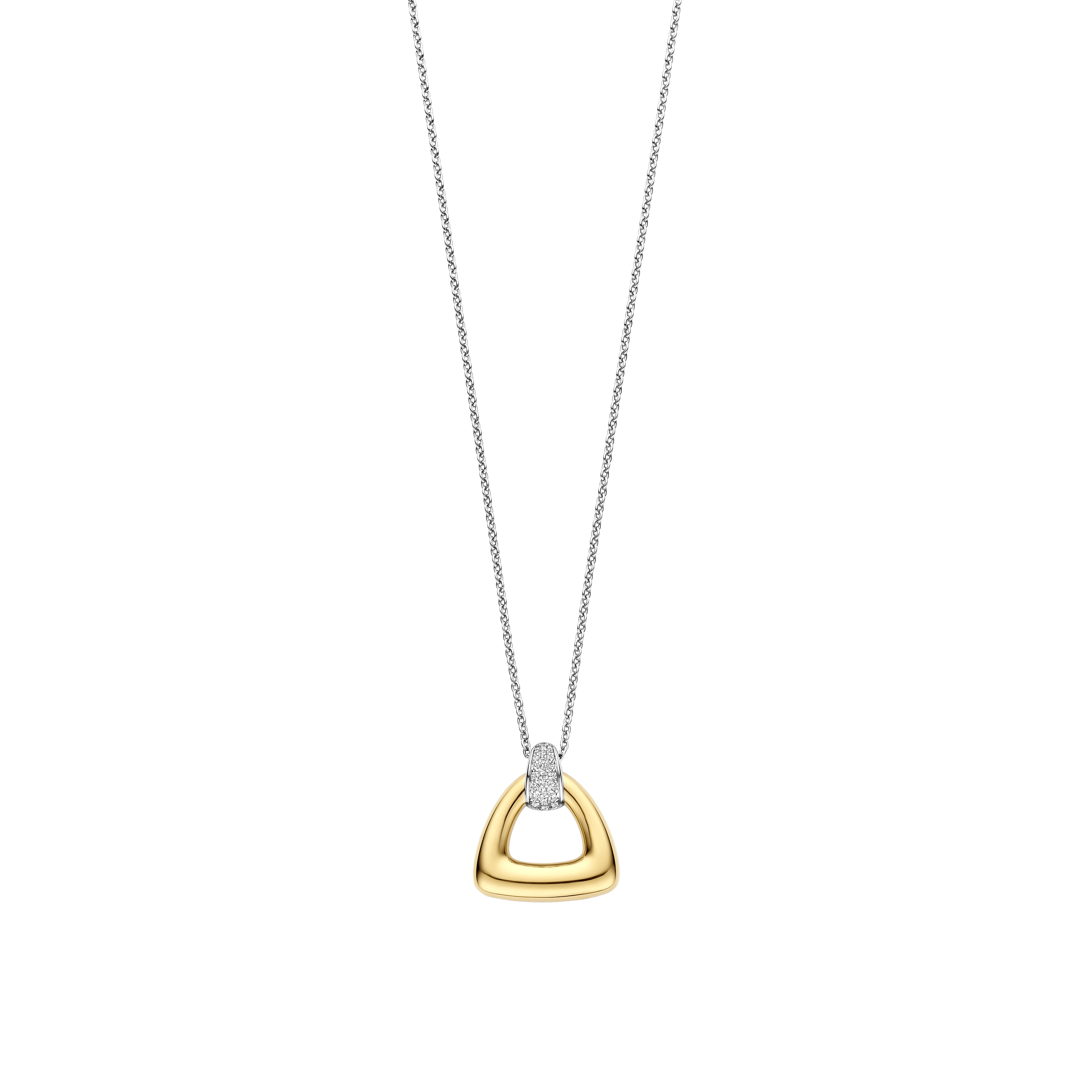 Collana Ti Sento Milano Vintage Argento Dorato con Triangolo