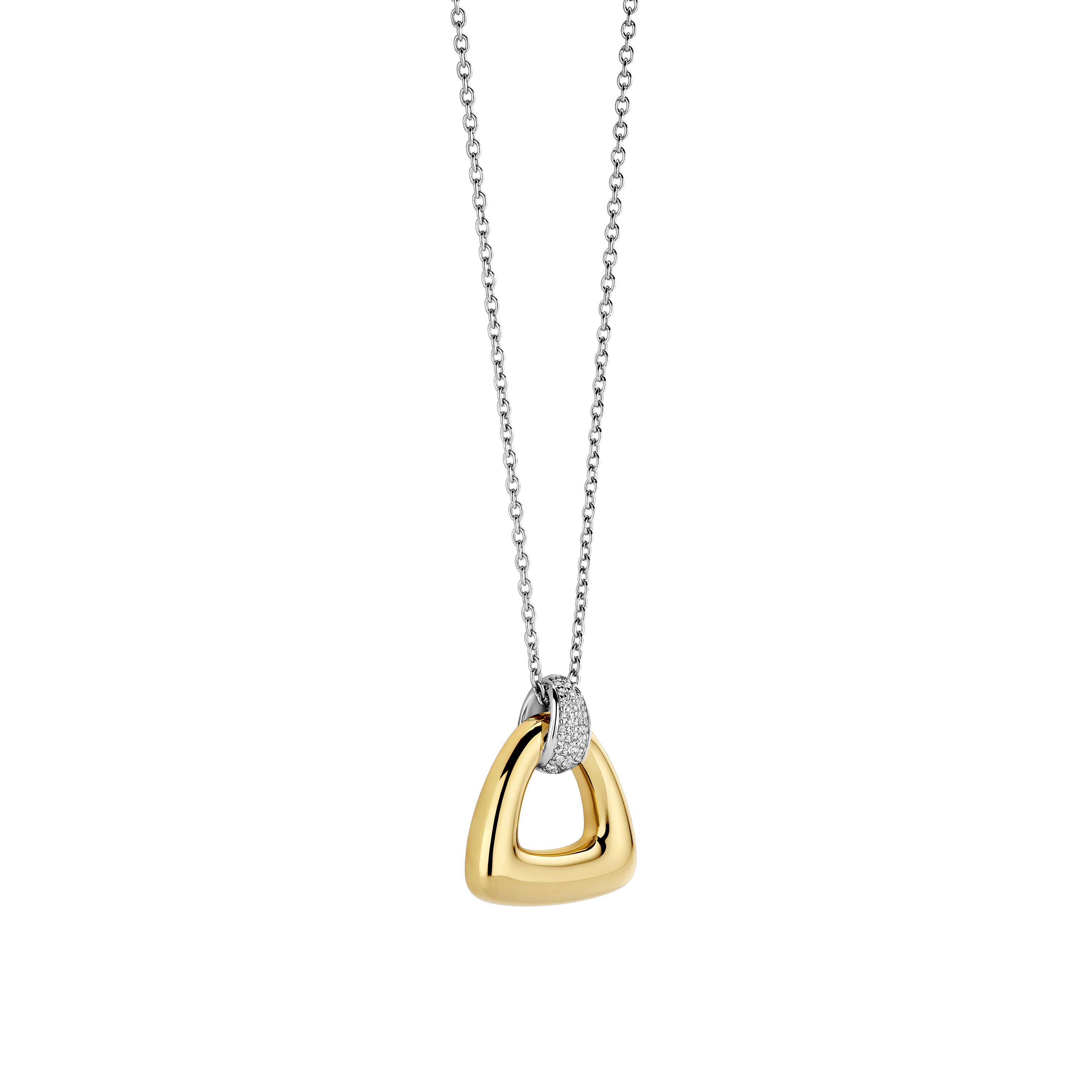 Collana Ti Sento Milano Vintage Argento Dorato con Triangolo