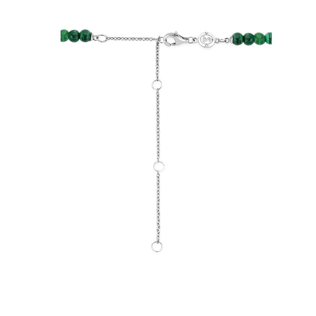 Collana Ti Sento Milano Argento con Pietre Verde Malachite