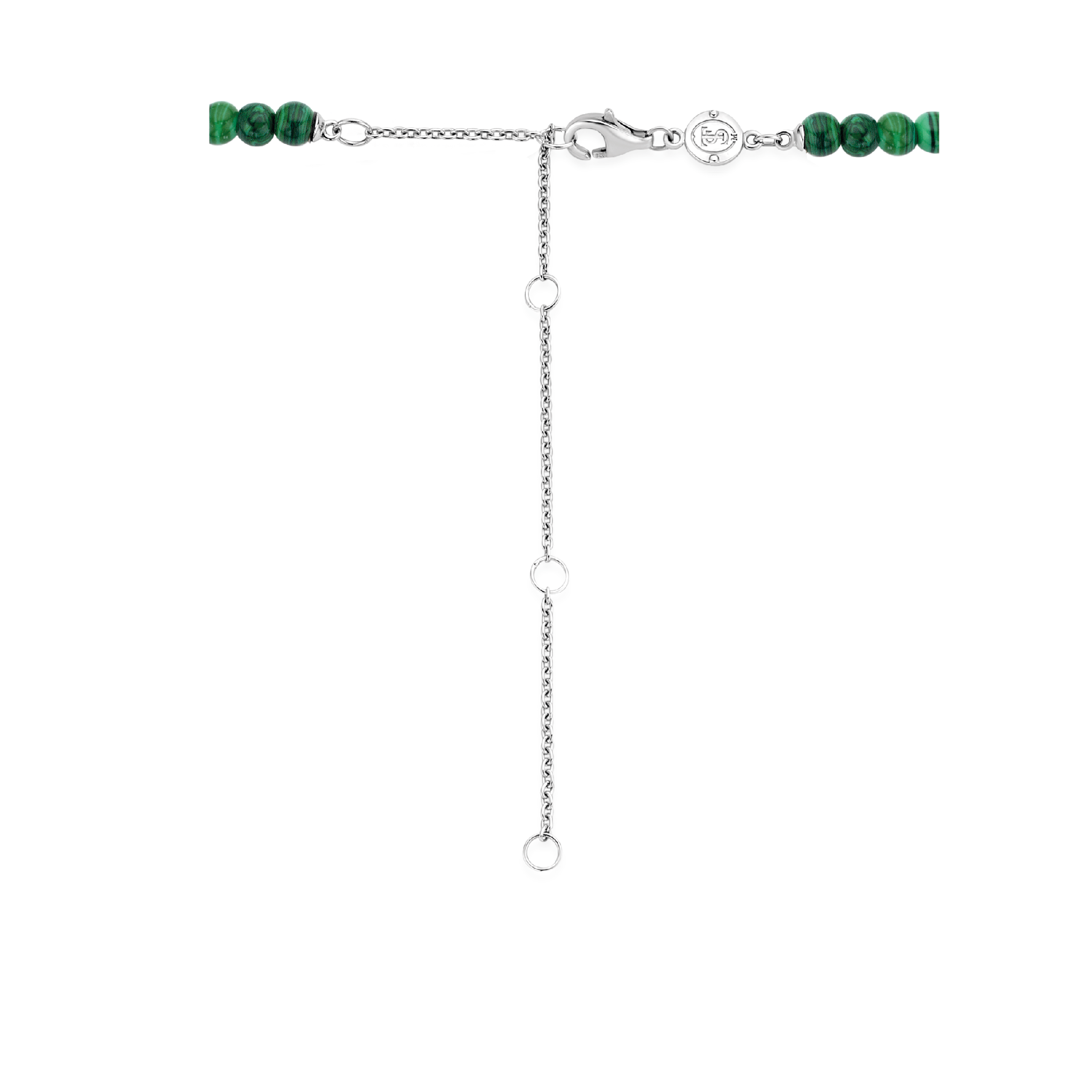 Collana Ti Sento Milano Argento con Pietre Verde Malachite