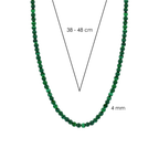 Collana Ti Sento Milano Argento con Pietre Verde Malachite