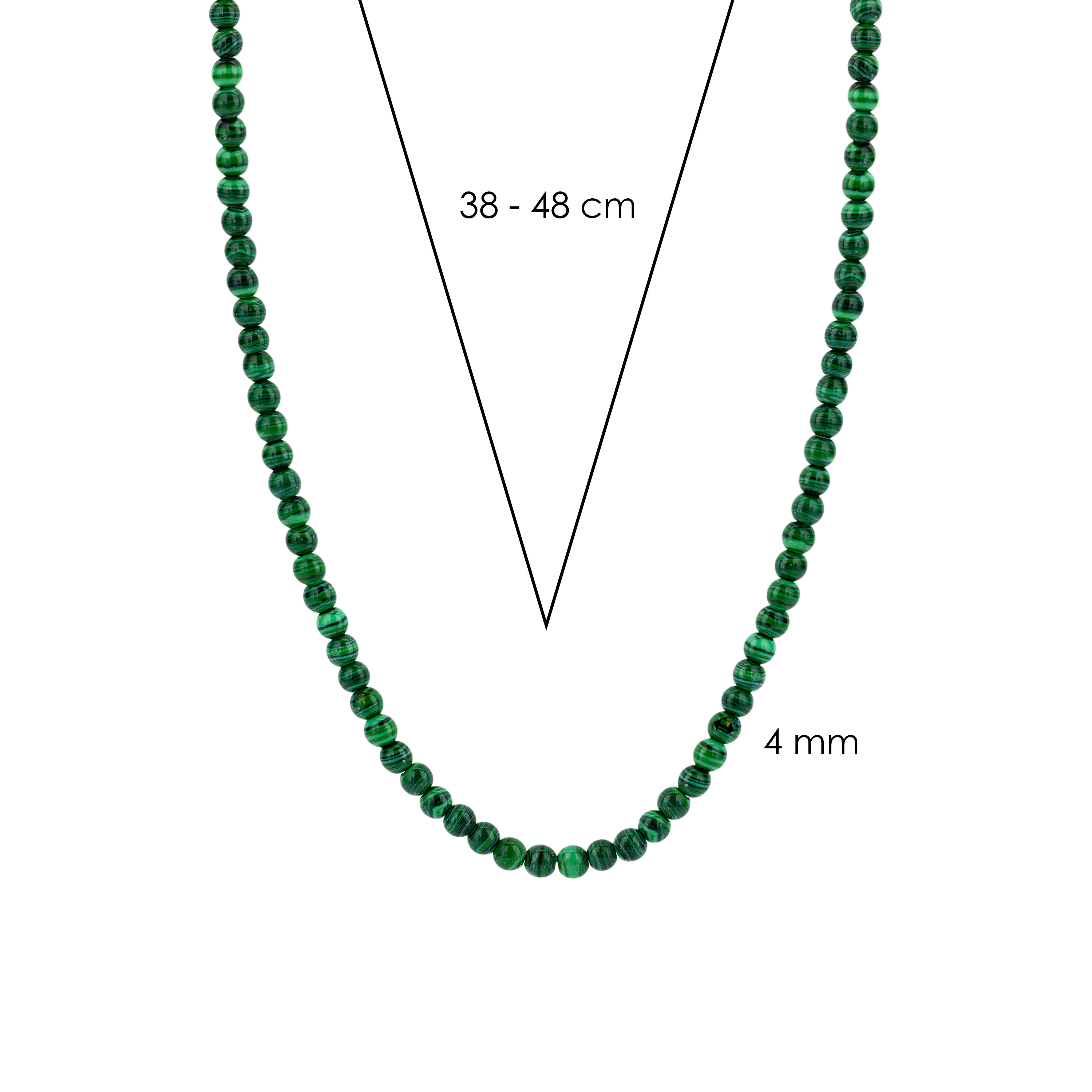 Collana Ti Sento Milano Argento con Pietre Verde Malachite