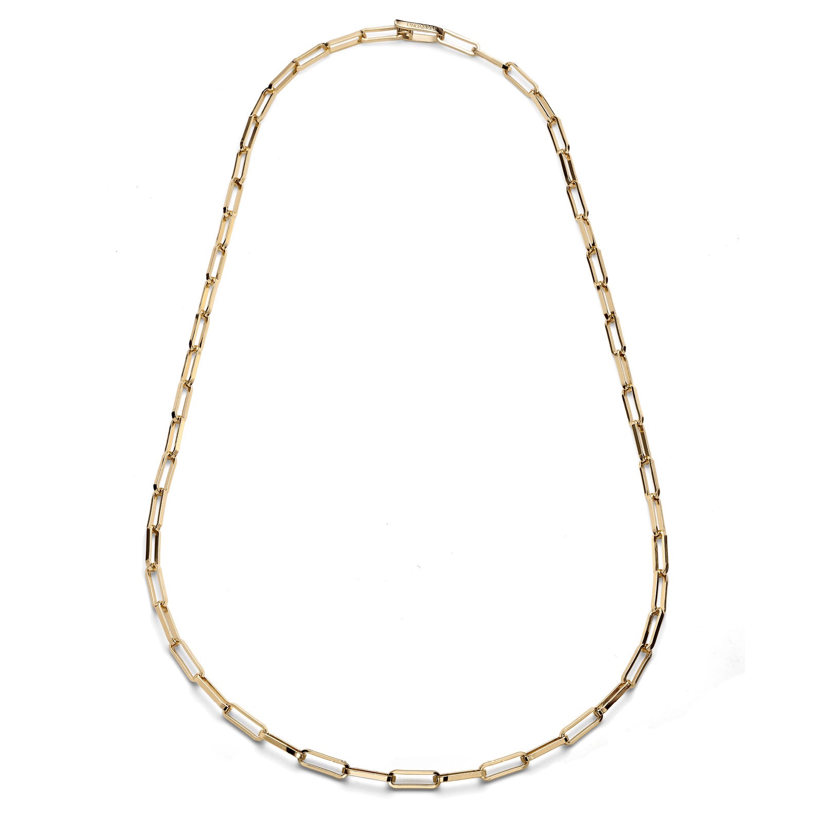 Collana Unoaerre Paperclip Ottone Dorato Lunga - packshot ufficiale