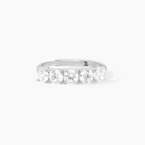 Anello Mabina Seventies Cinque Zirconi Argento