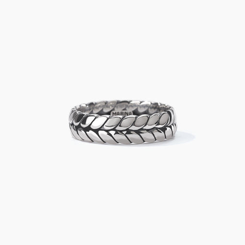Anello Uomo Mabina Fedina Spina di Pesce Argento