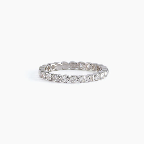 Anello Mabina Pensiero Stupendo Zirconi a Cuore Argento